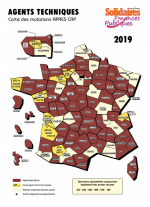 Carte des mutations Agents Techniques après CAP 2019